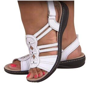 FAKKDUK White Women Sandal